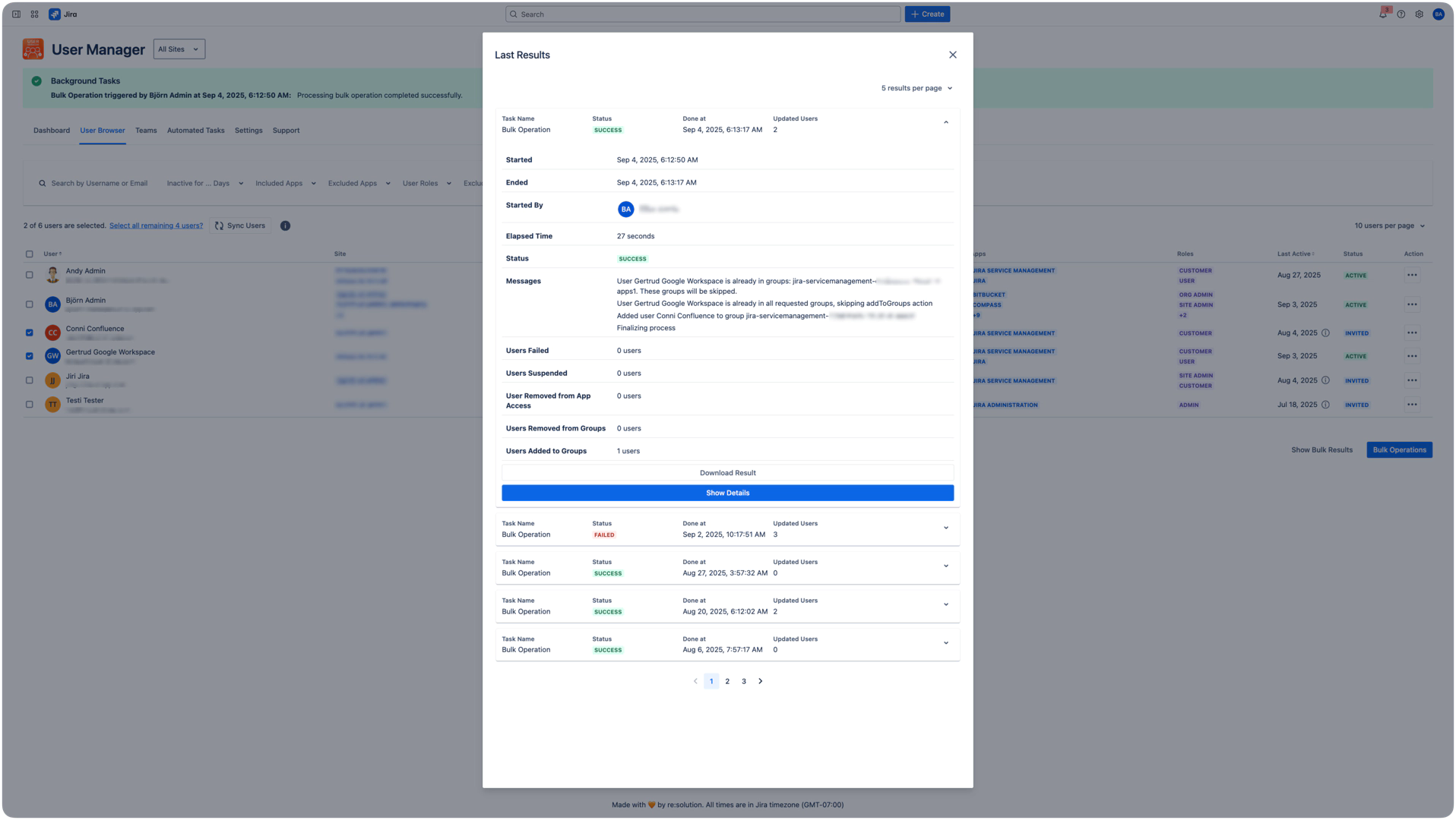 User Browser Bulk Operations Show Results.webp