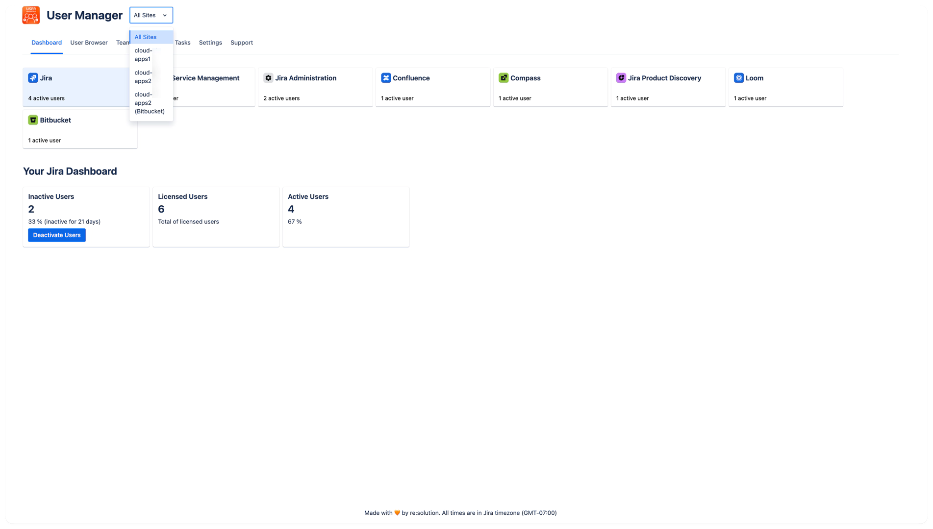 Dashboard Site Drop Down.webp