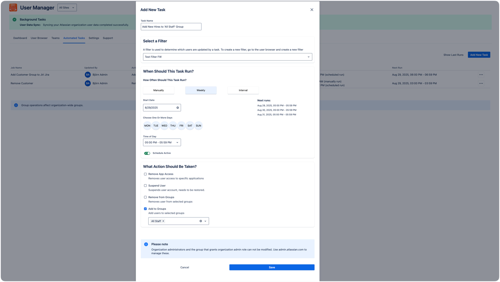 Automated Tasks Add New Task_All Staff Group.webp