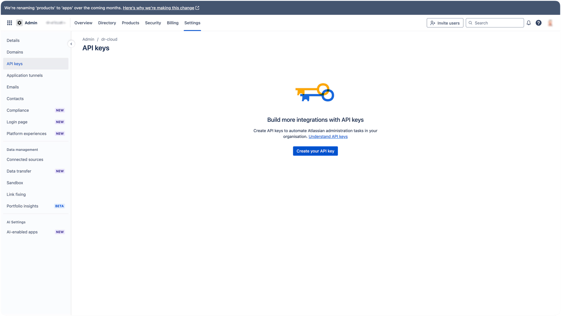 Admin.atlassian Create API Key.webp