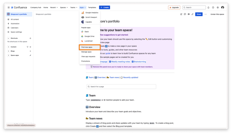 How to install HubSpot for confluence Annotated.webp