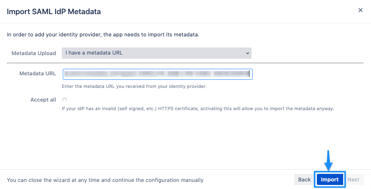 Metadata URL Import